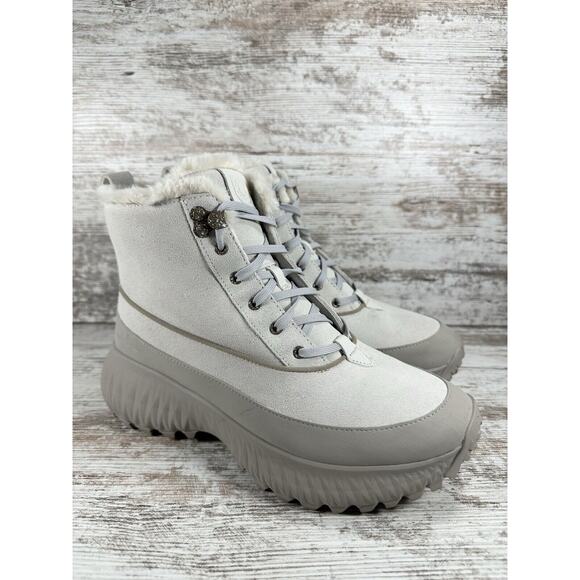 Women's Cole Haan 5.Zerogrand Flurry Hiker Gray Waterproof Winter Boots Sz 8.5B - Picture 1 of 9